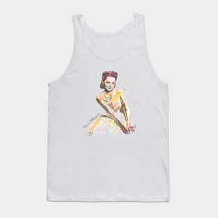 Olivia de Havilland Retro Fan Art Sketch Tank Top